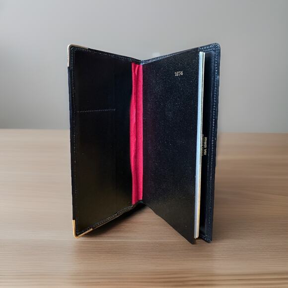Vintage 1974 Brooks Brothers Leather Slim Diary – Made in England – Real Cowhide - Picture 1 of 8